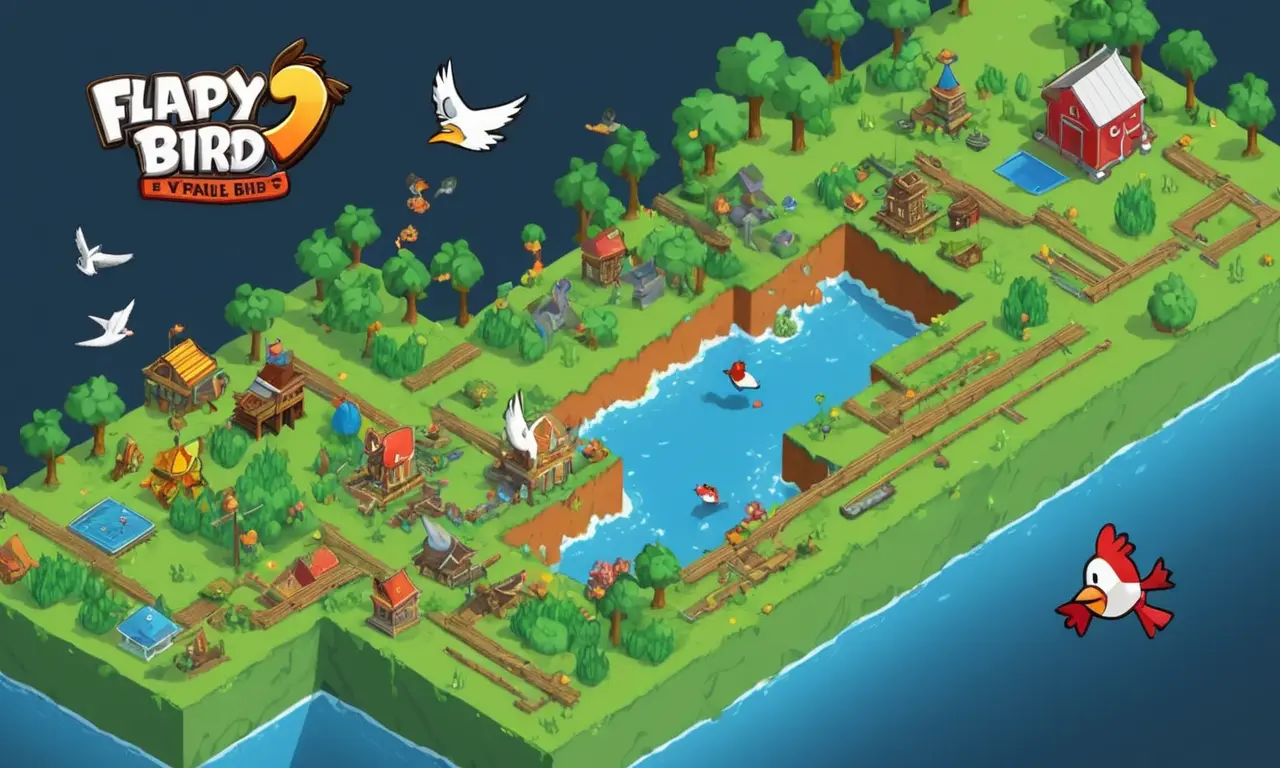 Un gráfico que muestra el ascenso y la caída de popularidad de Flappy Birds en la comunidad de juegos.