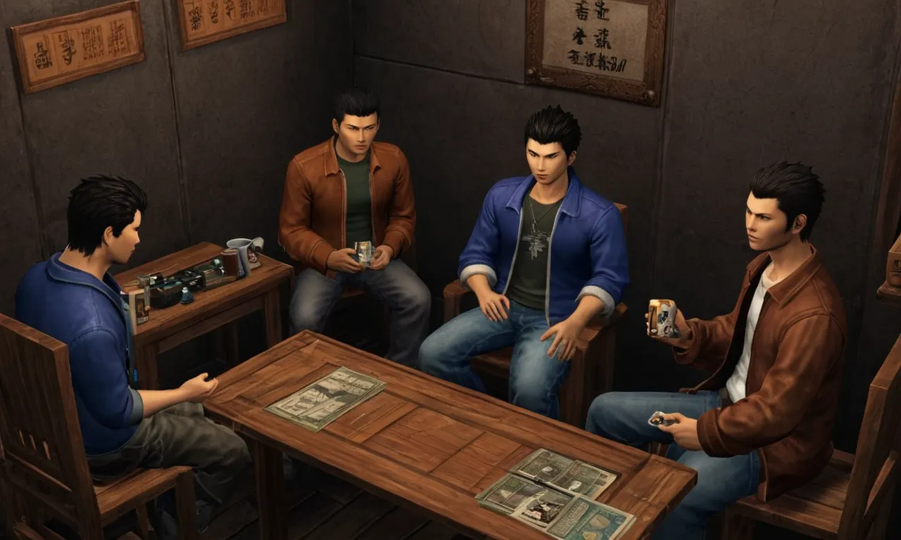 Jugadores sentados en las estaciones de juego compartiendo opiniones sobre las dificultades y críticas de Shenmue III.