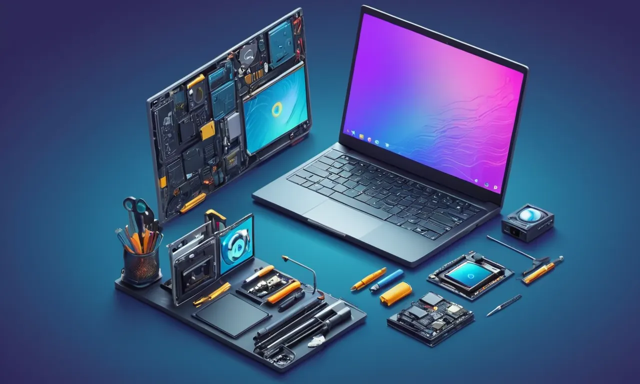 Una persona que sostiene un portátil con varios mods y herramientas abiertos en la pantalla.