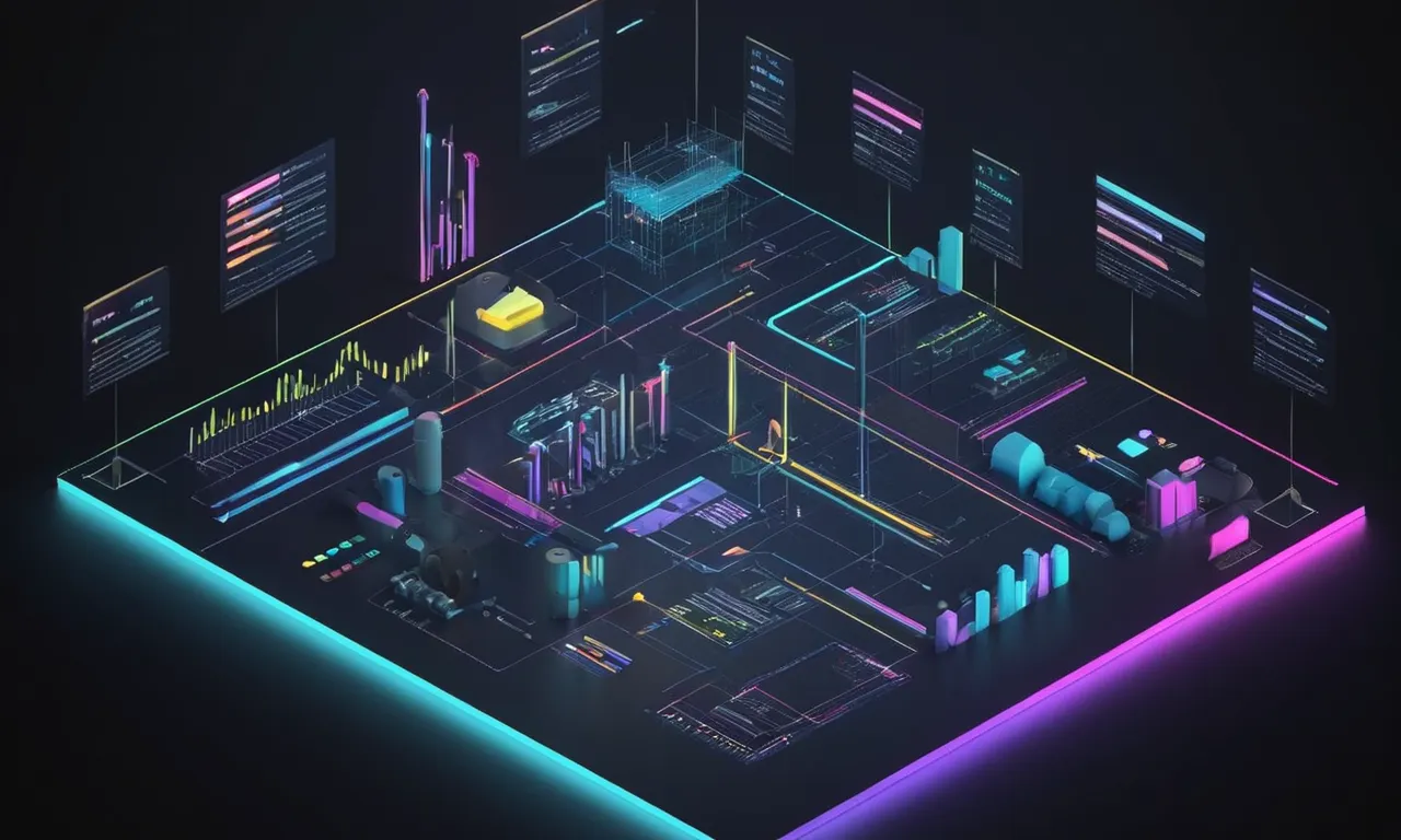 Un diagrama que muestra una reproducción de audio 3D con herramientas técnicas y gráficos que lo rodean.