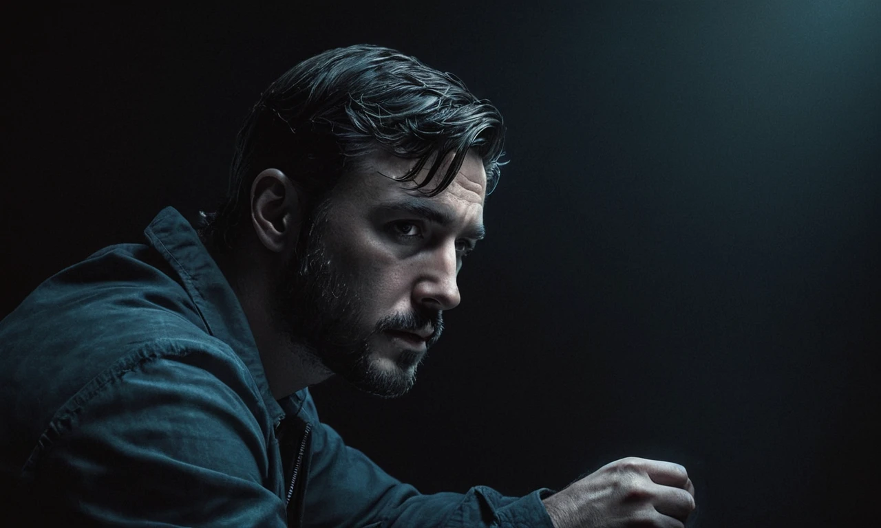 Un fondo oscuro con el retrato de Charlie Nashs en primer plano, insinuando su trágico destino.