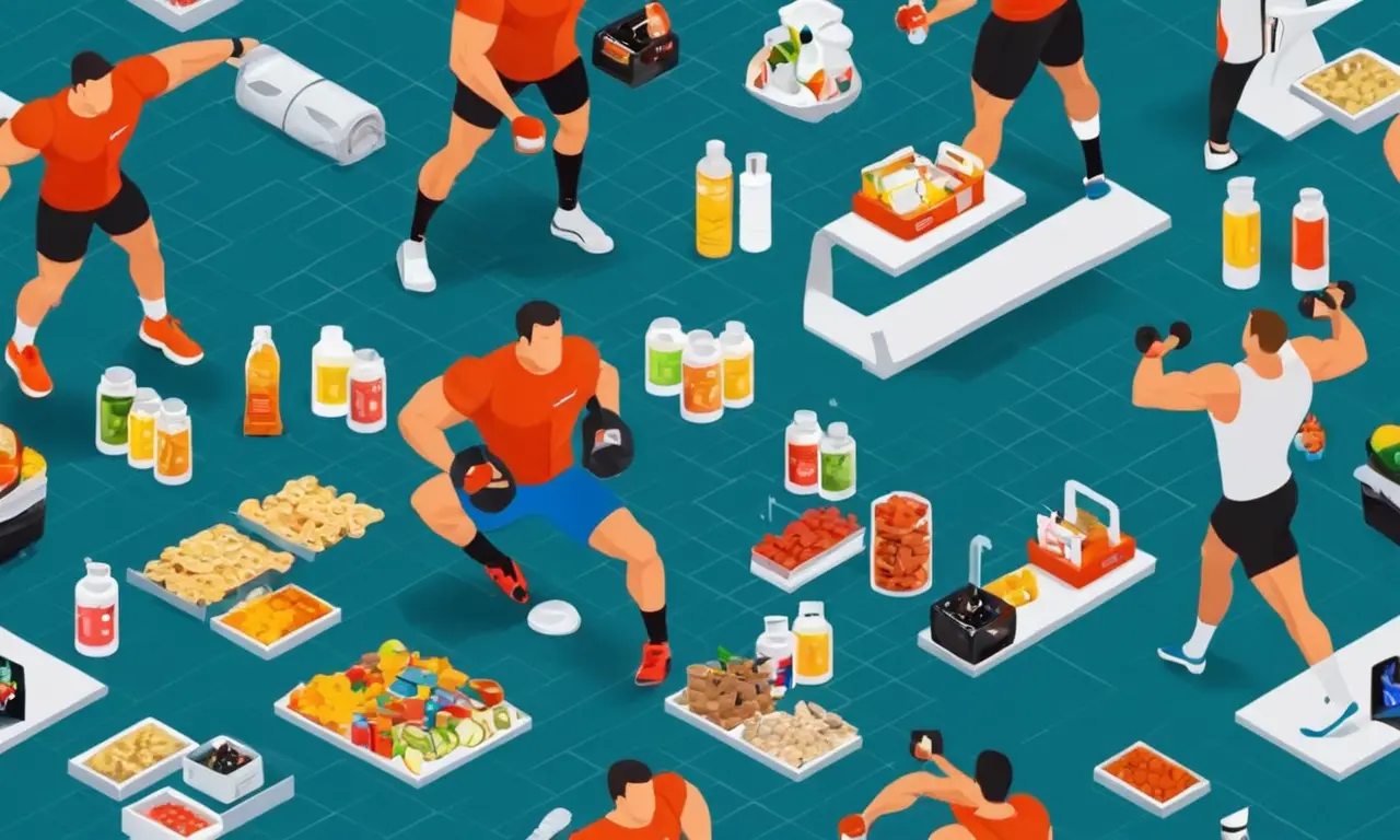 Deportistas profesionales usando herramientas personalizadas de nutrición y suplemento para optimizar su régimen de entrenamiento.
